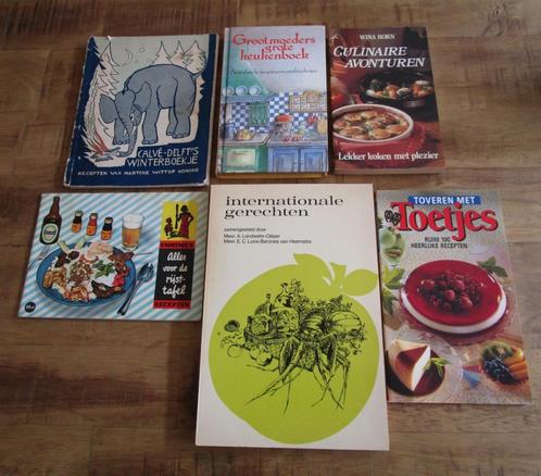 Vintage kook-receptenboeken Calvé Conimex Toetjes Oma enz., Boeken, Kookboeken, Zo goed als nieuw, Voorgerechten en Soepen, Hoofdgerechten