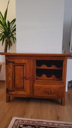 Houten kast met rek en lade, Huis en Inrichting, Ophalen, Minder dan 50 cm, Met deur(en), Landelijk