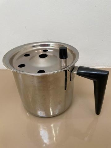 RVS Melkkoker melk kookpan vintage retro 1e eigenaar zgan beschikbaar voor biedingen