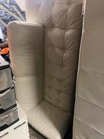 Witte bank te koop voor een prikkie!, Gebruikt, Tweepersoons, Leer, Ophalen of Verzenden