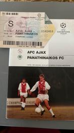 Programmaboekje en ticket AJAX- PANATHINAIKOS 2 april 1996, Ophalen of Verzenden, Ajax, Boek of Tijdschrift