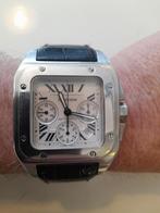 CARTIER SANTOS XL, Overige merken, Leer, Staal, Polshorloge