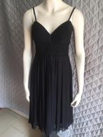 Montego zwart jurkje 38 (2b16), Tweedehands verkoop, Zwart, Ophalen of Verzenden, Boven de knie
