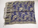 Blauw goudkleurige sjaal, Ophalen of Verzenden, Zo goed als nieuw, Maat 46/48 (XL) of groter, Sjaal