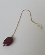 van A Beautiful Story: Elegant granaat gouden oorbel, Sieraden, Tassen en Uiterlijk, Hangers, Verzenden, Nieuw, Met edelsteen