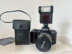 Nikon analoge camera met lens en flitser, Ophalen of Verzenden, Zo goed als nieuw, Spiegelreflex, Nikon