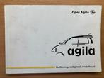 handleiding instructieboekje     Opel  Agila     2001     NL, Auto diversen, Handleidingen en Instructieboekjes, Ophalen of Verzenden
