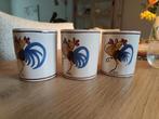 Italiaanse Koffiemokken Haan - Handgemaakt (3 stuks), Huis en Inrichting, Ophalen of Verzenden, Zo goed als nieuw, Overige stijlen