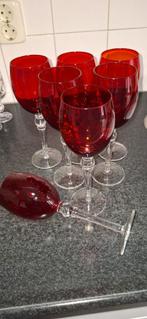 Compleet Set Wijnglazen, Glas of Glazen, Ophalen of Verzenden, Effen, Glas