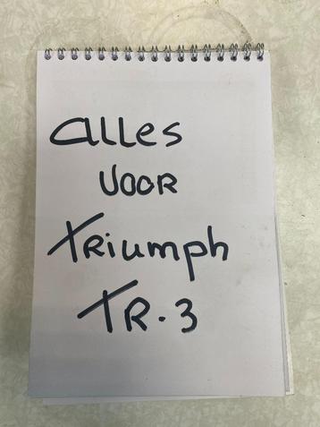 Triumph TR3 Diverse onderdelen beschikbaar voor biedingen