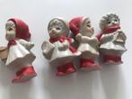 4 porseleinen beeldjes,muziekantjes, 5 cm, Ophalen of Verzenden, Gebruikt