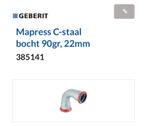 Geberit Mapress C-staal bocht 90gr, 22mm, Ophalen of Verzenden, Nieuw
