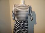 Marccain fijne casual jurk strepen bootjes print marine N4, Maat 38/40 (M), Zo goed als nieuw, Knielengte, Marccain