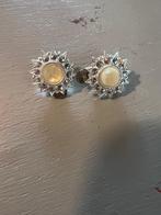 Vintage zilverkleurige bloemen boho oorbellen oorclips clips, Ophalen of Verzenden, Zo goed als nieuw, Zilver, Overige materialen