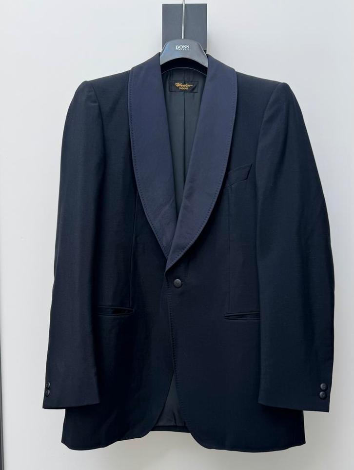 The Society Shop Mohair en  Wol zwarte colbert mt 102, Kleding | Heren, Kostuums en Colberts, Zo goed als nieuw, Zwart, Ophalen of Verzenden