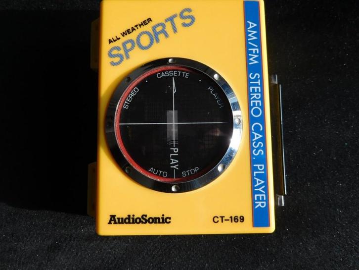 Vintage Walkman Sports Audio Sonic CT-169 Cassette en radio., Audio, Tv en Foto, Walkmans, Discmans en Minidiscspelers, Walkman
