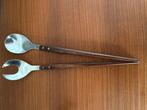 Vintage sla couvert/bestek - teak/rvs - Danish Design, Ophalen of Verzenden