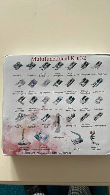 Naaimachine voetjes, multifunctioneel, 32 stuks. beschikbaar voor biedingen