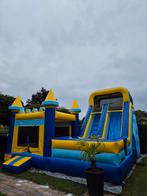 Springkussen met glijbaan te huur!, Ophalen of Verzenden, Zo goed als nieuw