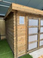 Showmodel Tuinhuis Fonteyn |  Boukje Grijs HG - OP = OP, Ophalen, 200 tot 400 cm, 250 tot 500 cm, Blokhut