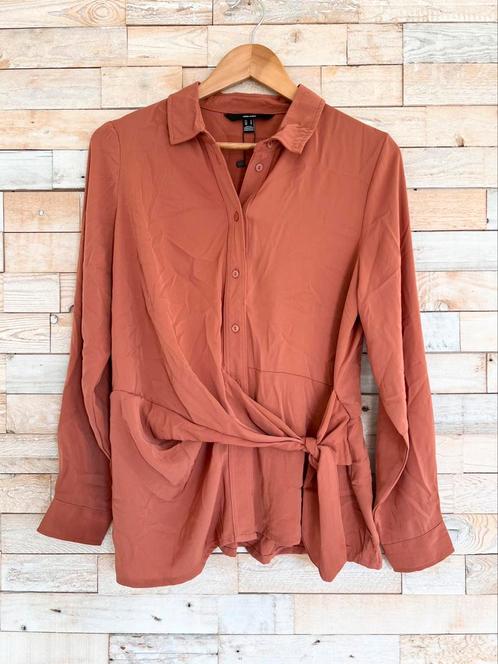 Vero Moda prachtige blouse Knot Shirt roestbruin, maat M, Kleding | Dames, Blouses en Tunieken, Nieuw, Maat 36 (S), Bruin, Ophalen of Verzenden