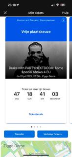 Drake 31 juli Ziggo Dome 2x staanplaats, Tickets en Kaartjes, Concerten | R&B en Hiphop, Twee personen, Juli