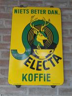 SELECTA KOFFIE 1952 emaille bord, Ophalen of Verzenden, Gebruikt, Reclamebord