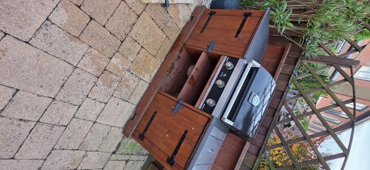 Zeer mooie complete buitenkeuken, Tuin en Terras, Buitenkeukens, Gebruikt, Gas, Vrijstaand, Ophalen