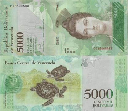 VENEZUELA 12.2017 5000 bolivares fuerte #97c UNC, Postzegels en Munten, Bankbiljetten | Amerika, Los biljet, Zuid-Amerika, Verzenden