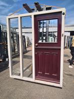 Kozijn met boeren voordeur, Gebruikt, Ophalen of Verzenden, Buitendeur, Glas