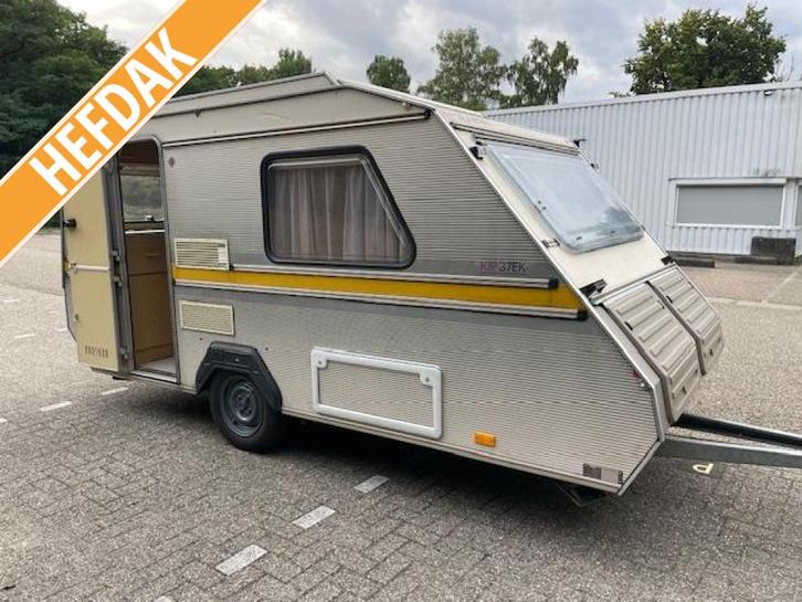 Kip KK 37 EK 1991; treinzit voortent eindkeuken, Caravans en Kamperen, Caravans, Bedrijf, tot en met 2, 500 - 750 kg, Treinzit