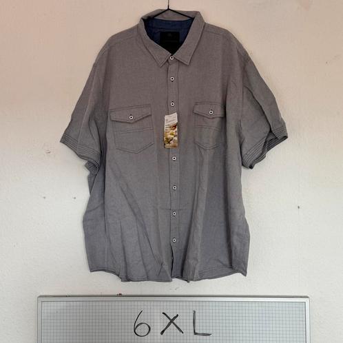 6XL Angelo Litrico Overhemd Grijs Blokjes Korte Mouwen, Kleding | Heren, Overhemden, Nieuw, Overige halswijdtes, Grijs, Ophalen of Verzenden
