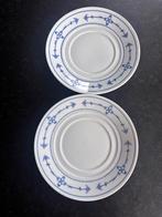 2 onderbordjes jager blauw wit porselein, Antiek en Kunst, Ophalen of Verzenden