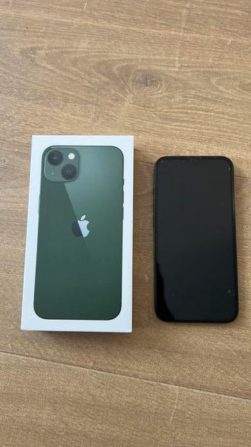 Apple iPhone 13 groen 128gb 86% batterij met hoes beschikbaar voor biedingen