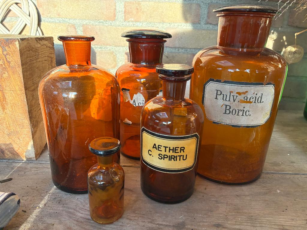 Originele apothekers stopflessen, Antiek en Kunst, Ophalen