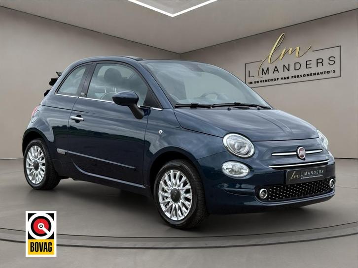 Fiat 500C 1.2 Lounge 2019 BLAUW | Cabriolet | Apple CarPlay, Auto's, Fiat, Bedrijf, 500C, ABS, Airbags, Airconditioning, Android Auto