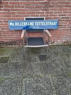 Emaille straatnaam bord  lancat met octrooi Nr, Ophalen of Verzenden, Zo goed als nieuw, Reclamebord