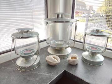 Set windlichten (een grote en twee kleine) beschikbaar voor biedingen