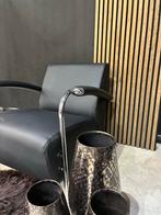 ACTIE! Leolux Scylla Fauteuil - Zwart Leer, Als Nieuw!, Leolux, Leer, Zo goed als nieuw, Info@leolux.com