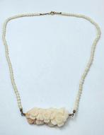 Koraal Ketting met Koraal Bloemen Snijwerk, Sieraden, Tassen en Uiterlijk, Kettingen, Verzenden, ., Zo goed als nieuw, .