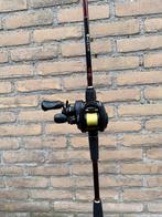 W6 VERTICAL JIGGING-T + Abu Garcia Revo x Reel, Ophalen, Zo goed als nieuw, Werphengel