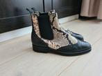 Calexis enkellaarzen boots jodhpurs zwart beige wit slangen, Zwart, Lage of Enkellaarzen, Ophalen of Verzenden, Zo goed als nieuw