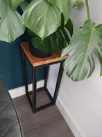 Teakhouten plantentafel/bijzettafel van de Pronto, Minder dan 55 cm, Vierkant, Zo goed als nieuw, Industrieel