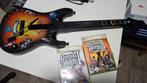 Guitar Hero Xbox 360 Gitaar + Guitar hero 2 en 3, Muziek, Gebruikt, 2 spelers, Eén computer