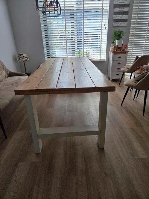 Eettafel mooi hout, Huis en Inrichting, Tafels | Eettafels, Zo goed als nieuw, 50 tot 100 cm, Vijf personen of meer, Rechthoekig