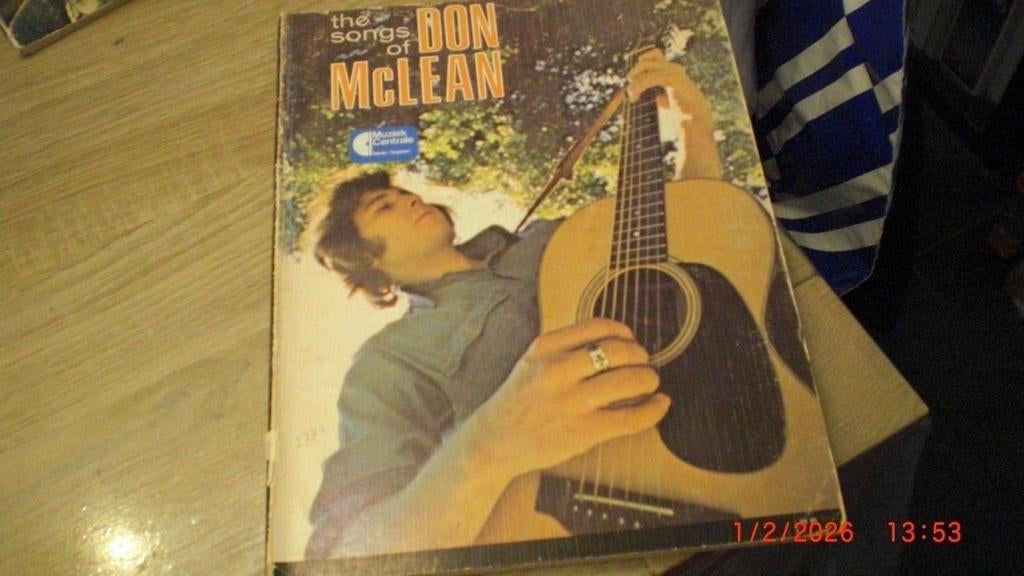 Don McLean Notenboek, Ophalen of Verzenden, Gebruikt, Foto of Kaart