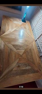 Mozaik eettafel massief houten eettafel 6-8 personen, Huis en Inrichting, Tafels | Eettafels, Ophalen, 200 cm of meer, 50 tot 100 cm
