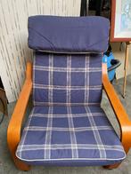 Ikea Poäng vintage stoelkussen (1990’s), Huis en Inrichting, Gebruikt, Blauw, Stof, Ophalen of Verzenden