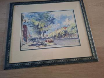 Kees Houtman gesigneerde aquarel [1] beschikbaar voor biedingen