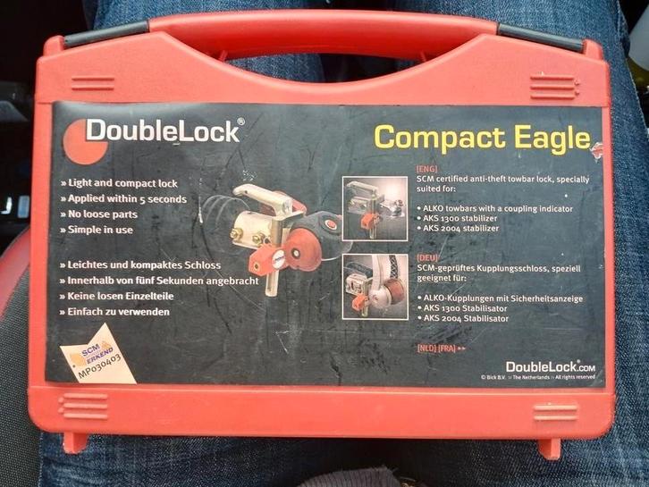 DoubleLock Compact Eagle Koppelslot compleet+nummer verzeker, Auto diversen, Anti-diefstal, Zo goed als nieuw, Ophalen